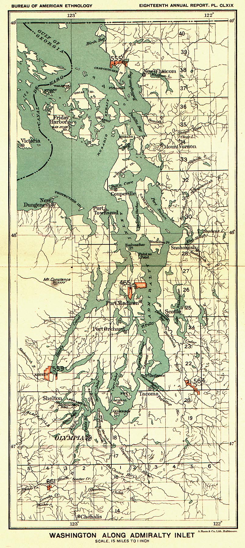 Washington Along Admiralty Inlet, Map 
62