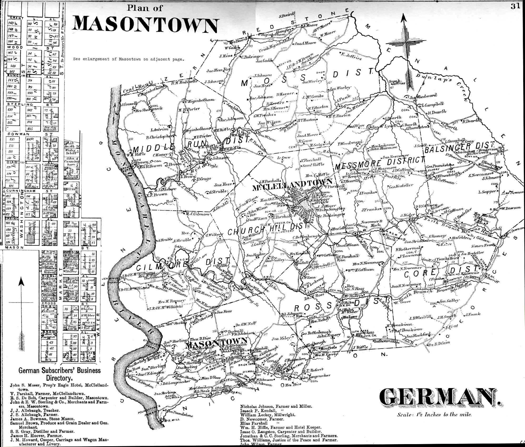 Fayette County Pennsylvania Maps, 1872