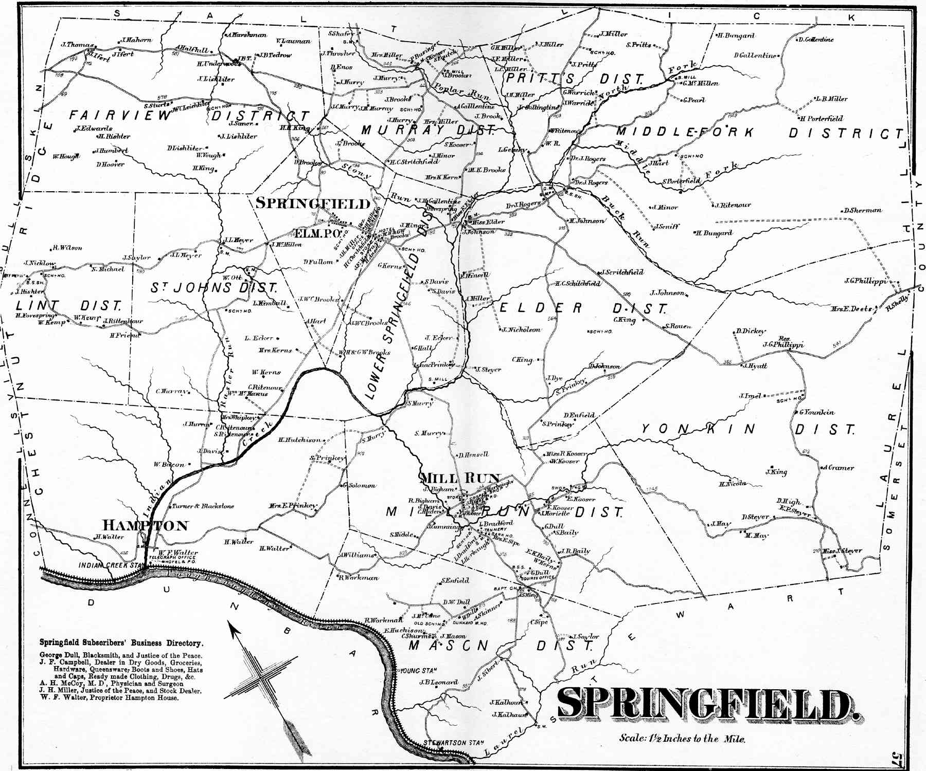 Fayette County Pennsylvania Maps 1872 3940