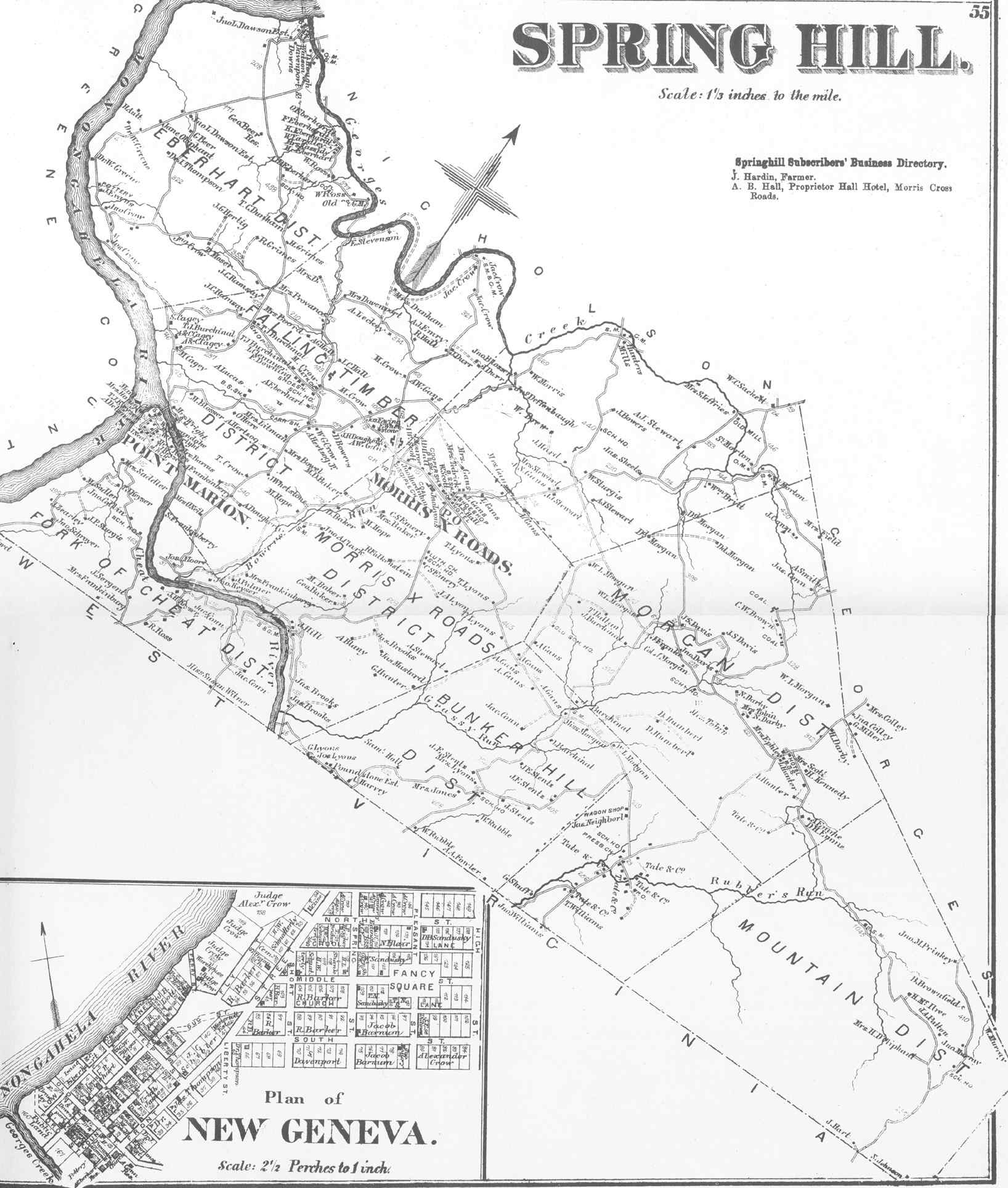 Fayette County Pennsylvania Maps 1872 9642