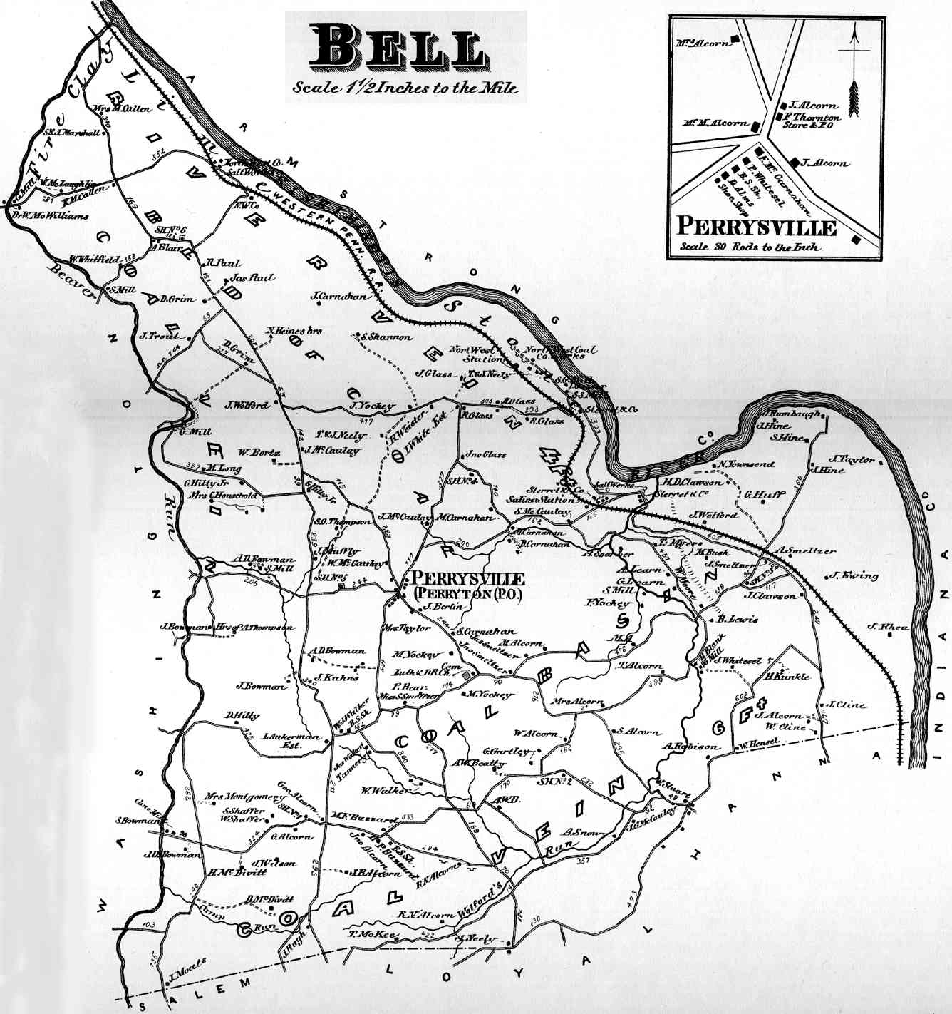 Westmoreland County Pennsylvania Atlas 1867 5820