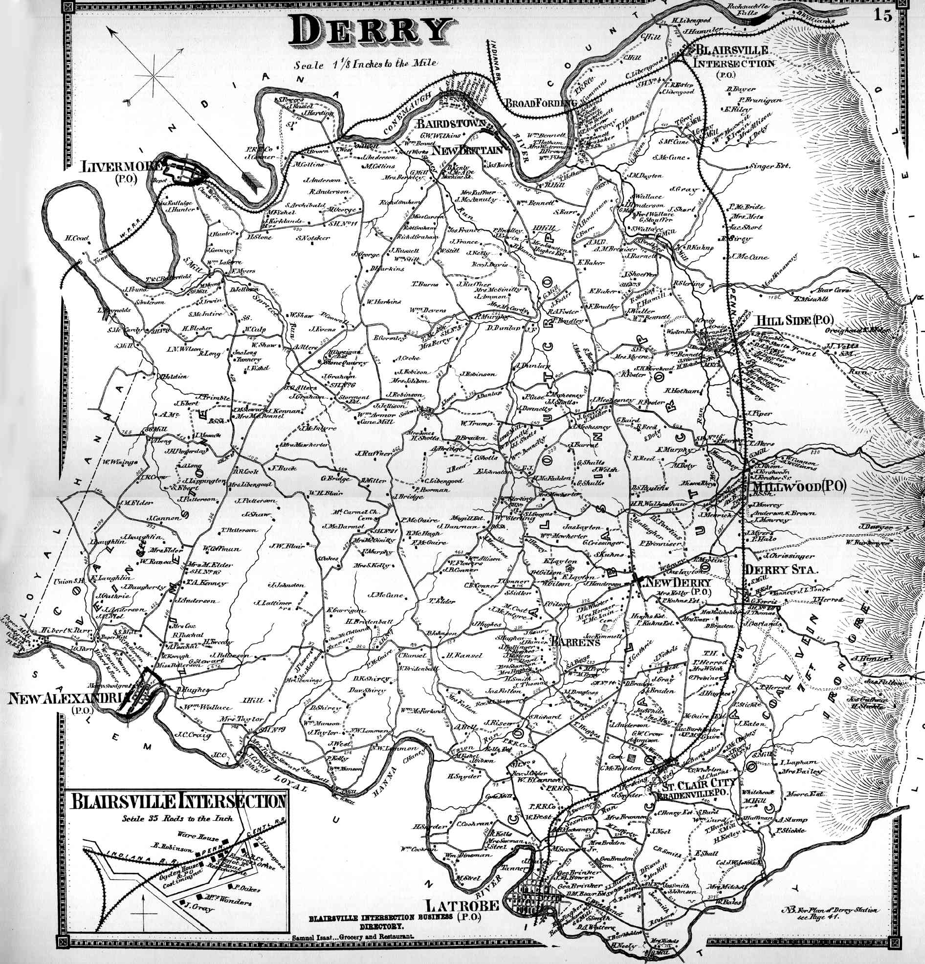 derry pa township map